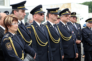 Účastníci slavnostního otevření expozice požární ochrany