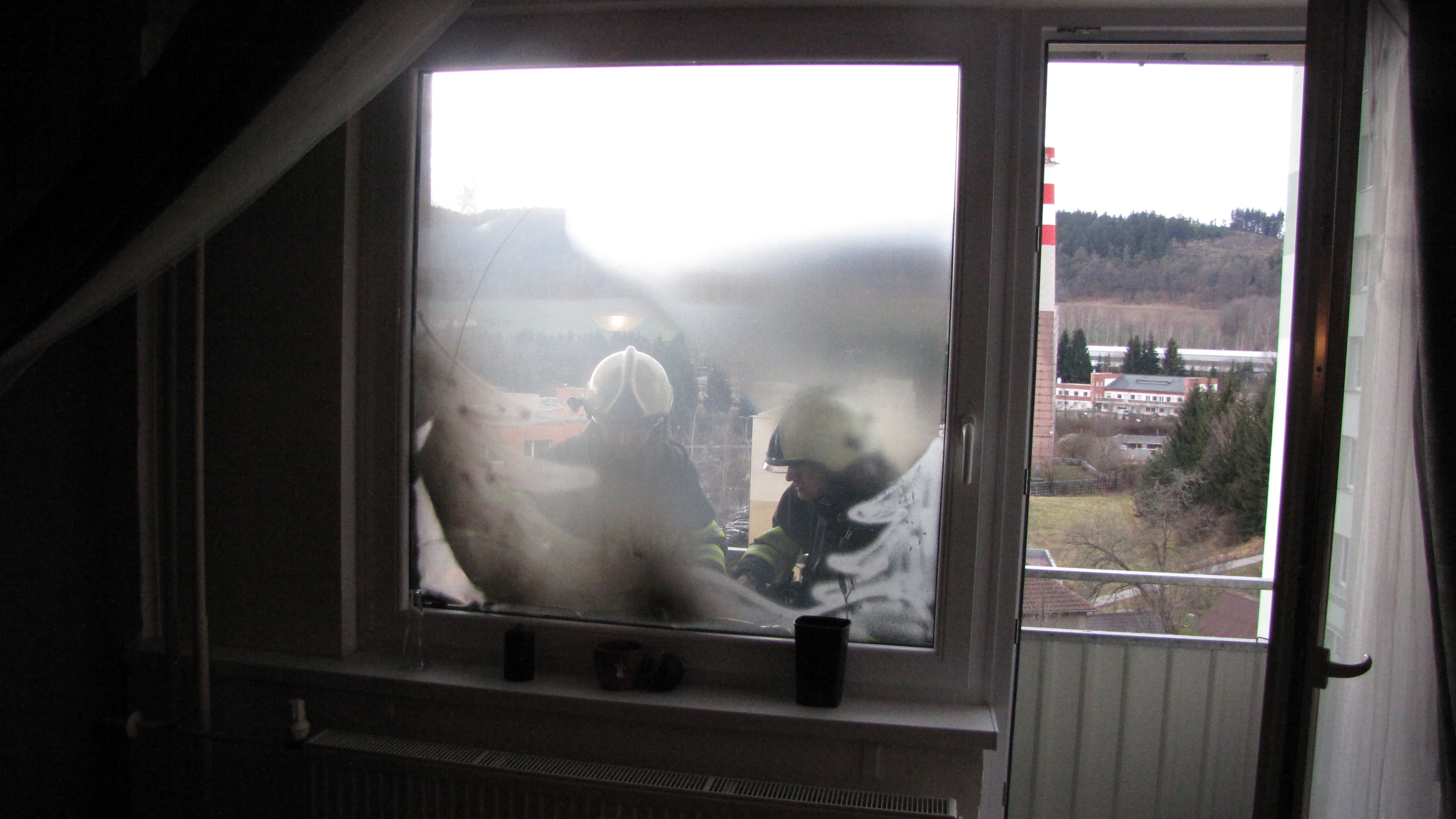 1 Požár na balkoně, Prachatice - 11. 1. 2014 (2).JPG