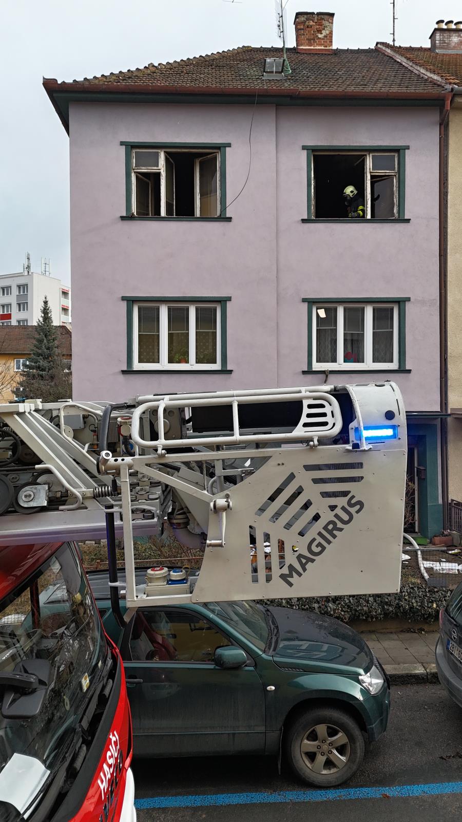 2026-02-07 Požár bytu, Brno, Hromádkova/1.JPG