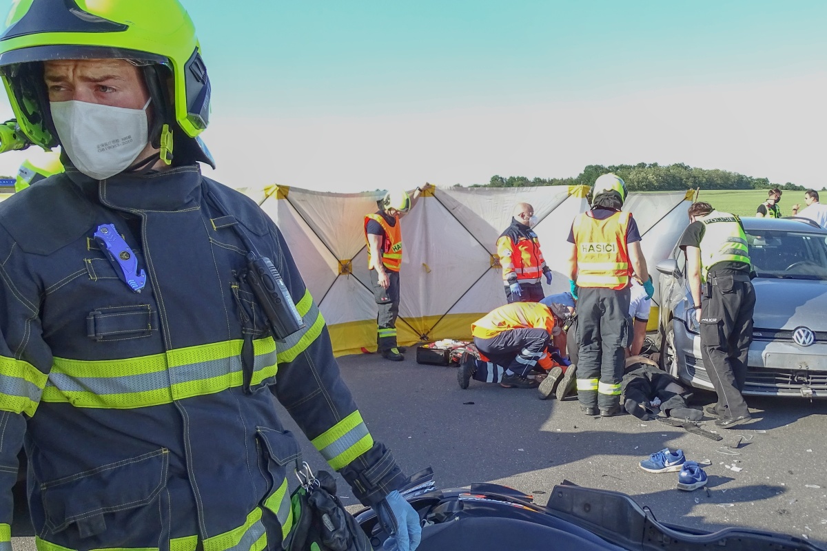 3 Dopravní nehoda osobního automobilu a motorkáře
