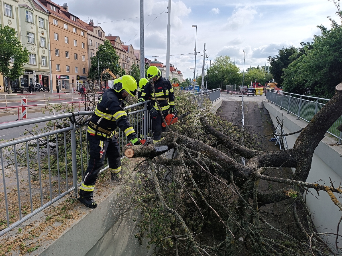 3 Spadlý strom přes podchod