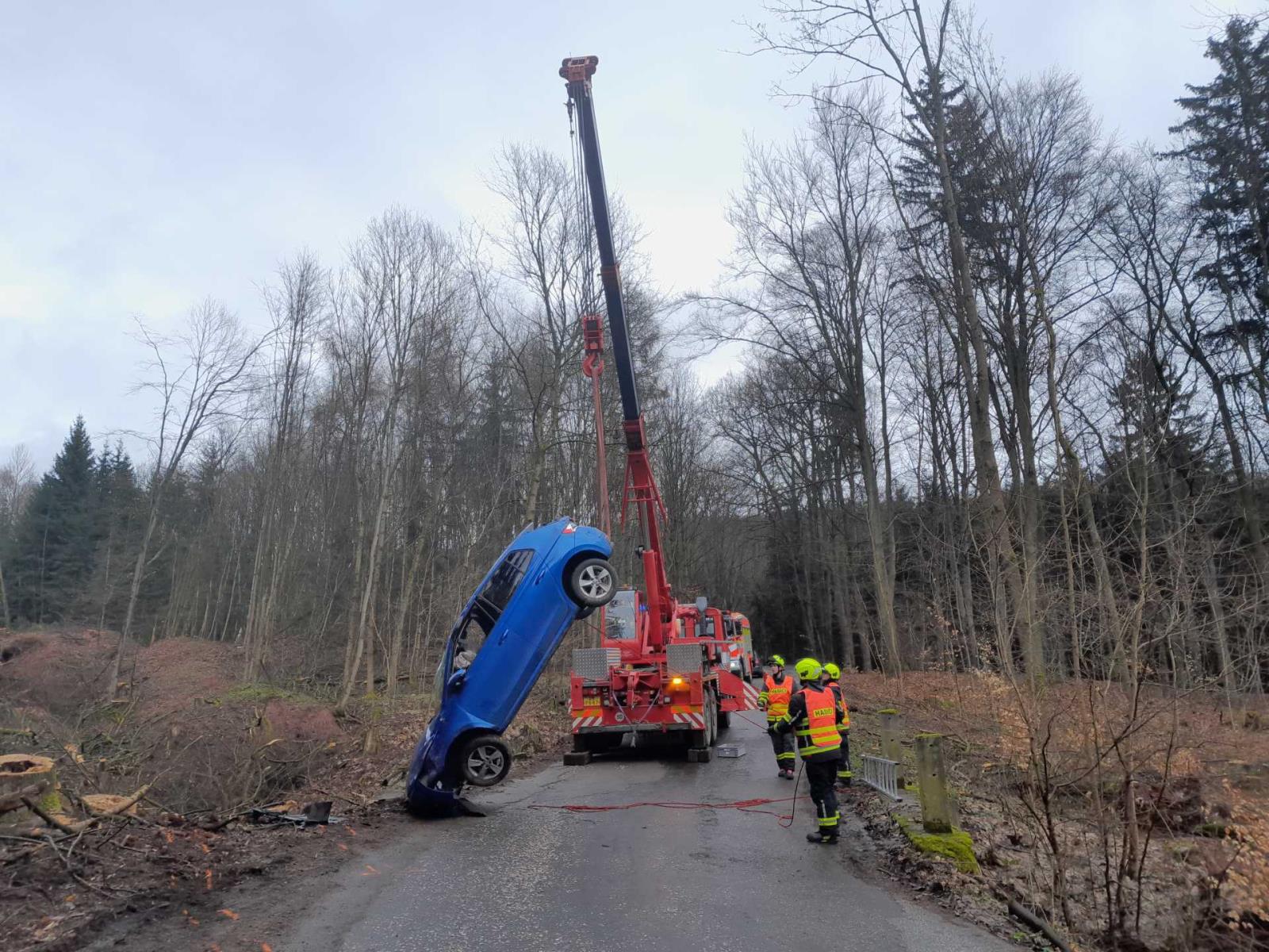 Dopravní nehoda, Lomnice, Košov, březen 2024