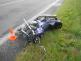 Dopravní nehoda OA a motorky, Dolní Hořice - 10. 7. 2016 (1)