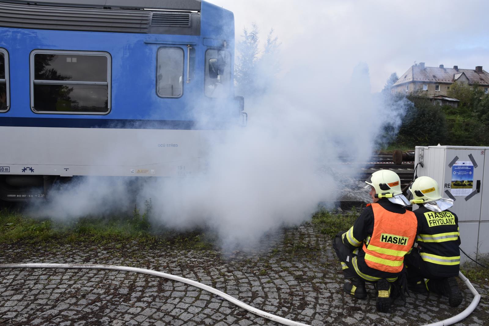 Hasiče na taktickém cvičení zaměstnaly nejenom hasební práce