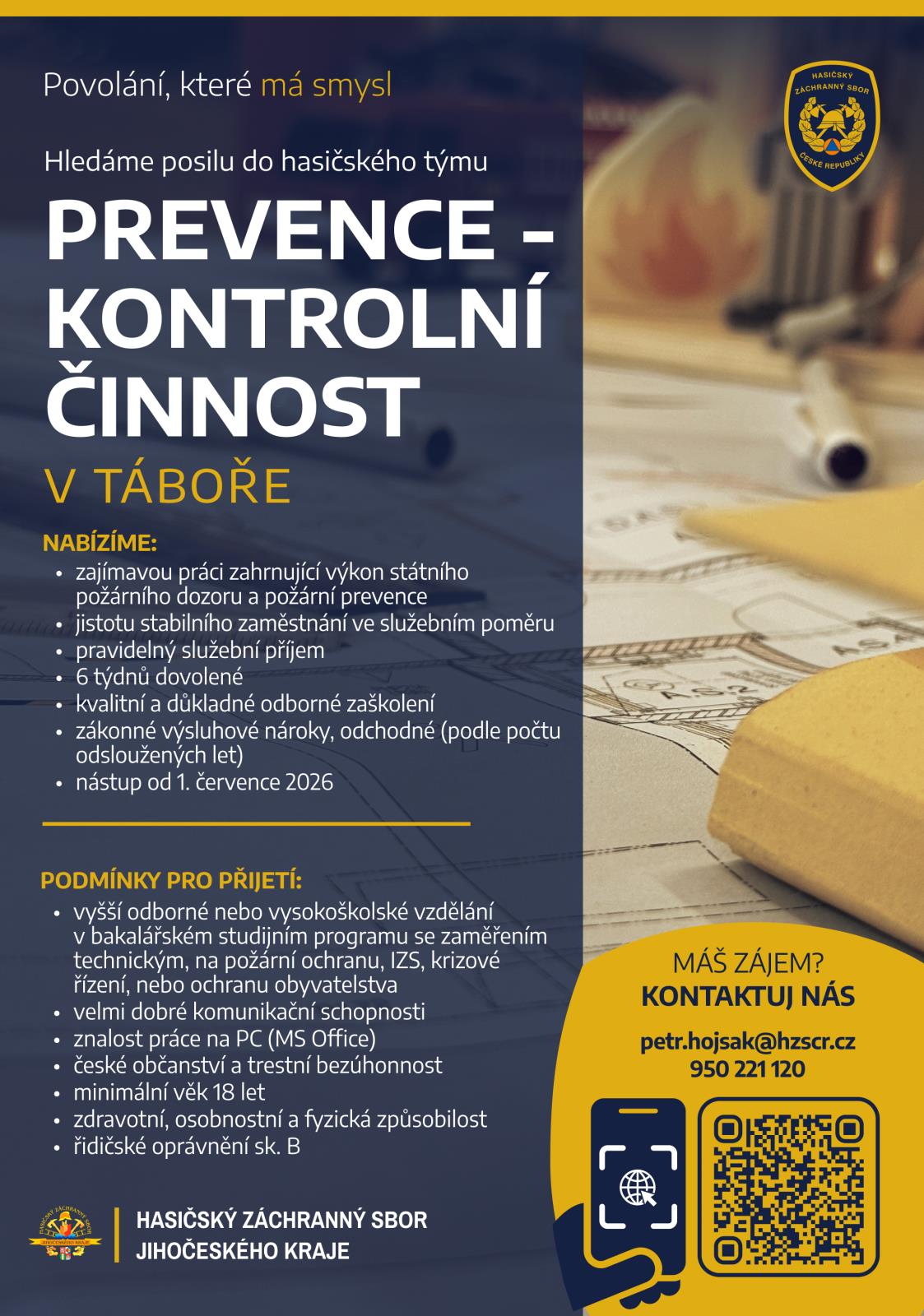 NÁBOR HZS JHC - PREVENCE - KONTROLNÍ ČINNOST, ZPP - Tábor.jpg