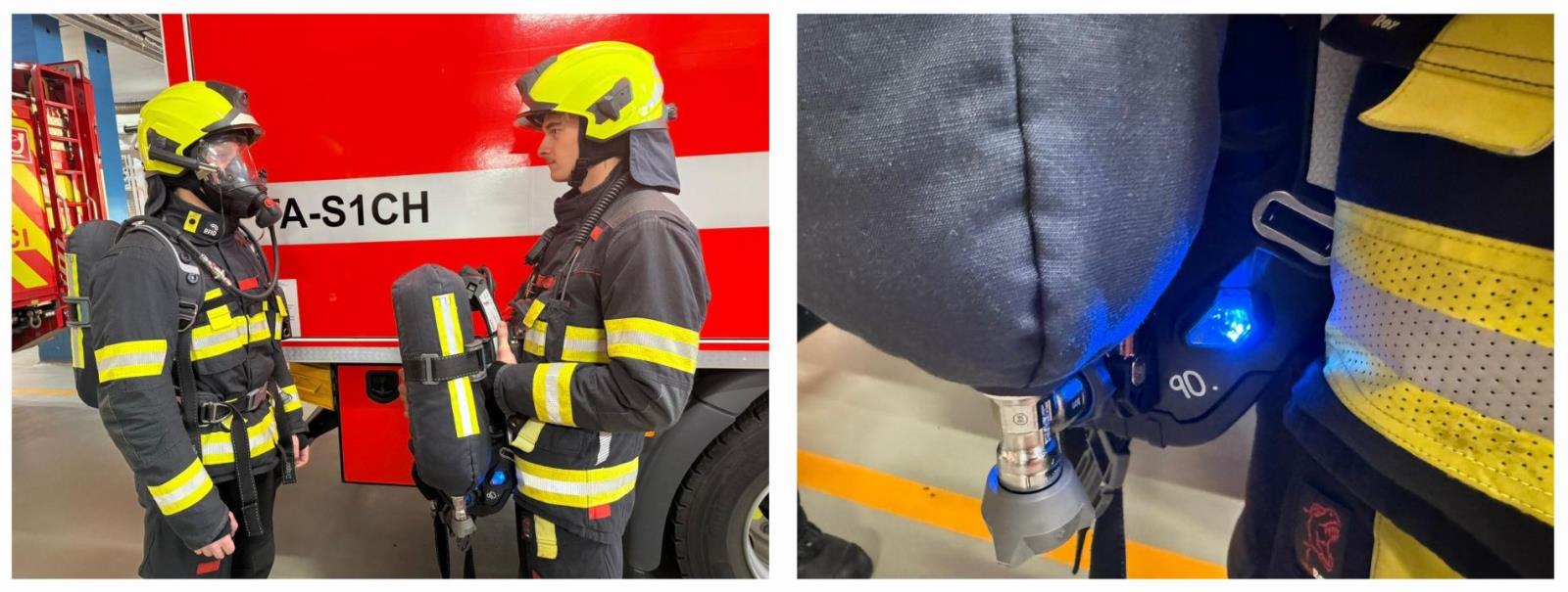 Nové izolační dýchací přístroje jsou vybaveny mj. komunikačním systémem