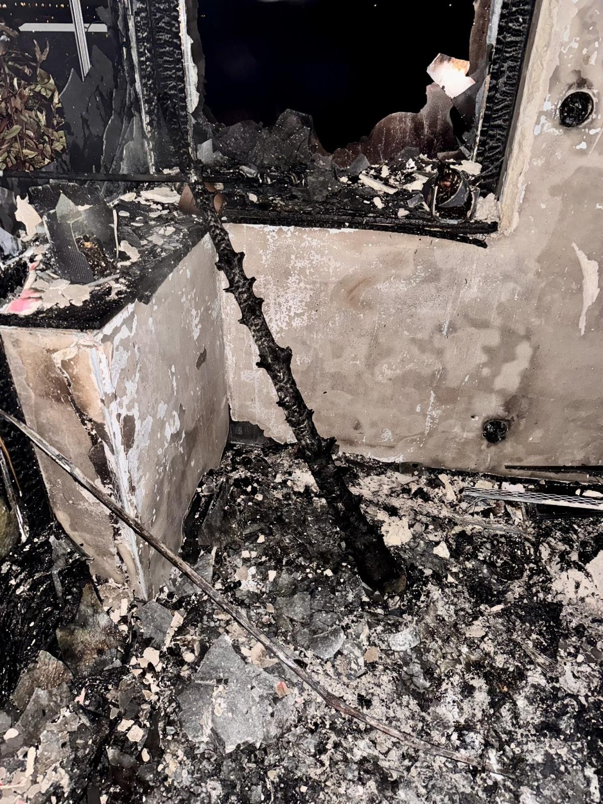 Požár bytu v Praze