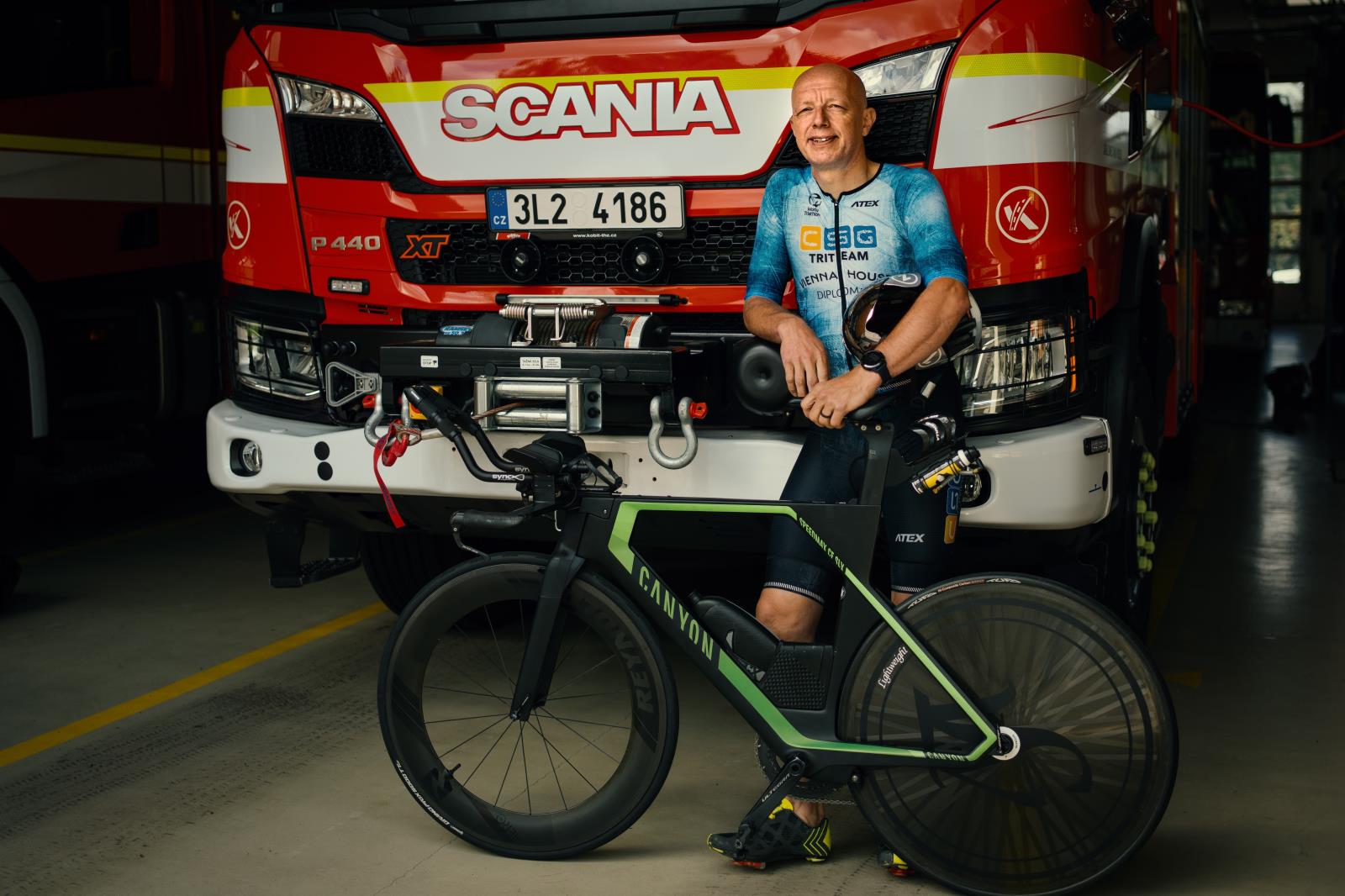 Tanvaldský hasič Martin Vinař, foto Josef Charvát