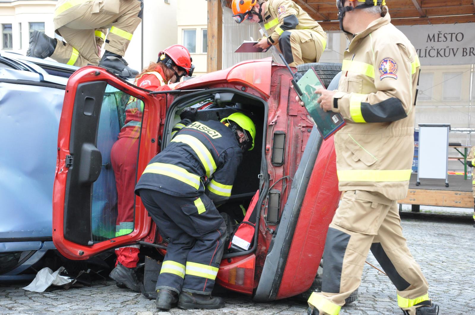 V Havlíčkově Brodě se konala krajská soutěž ve vyprošťování