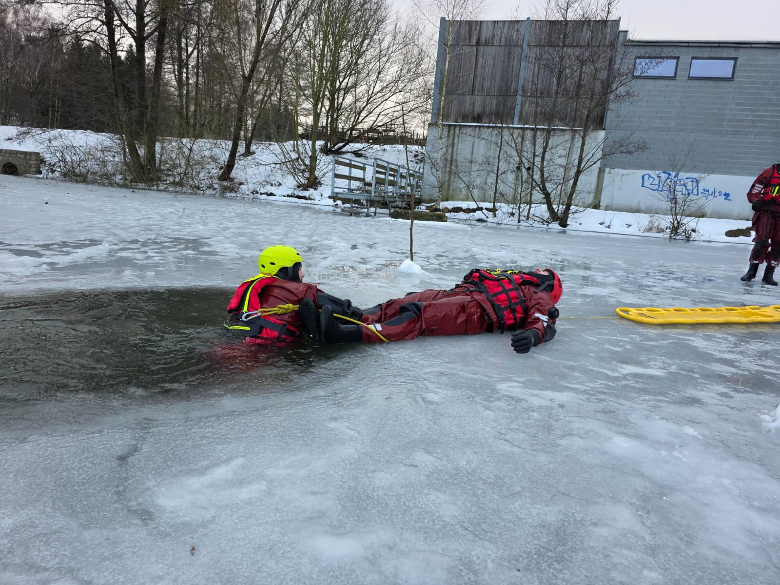 Výcvik na zamrzlé vodní hladině, Liberec