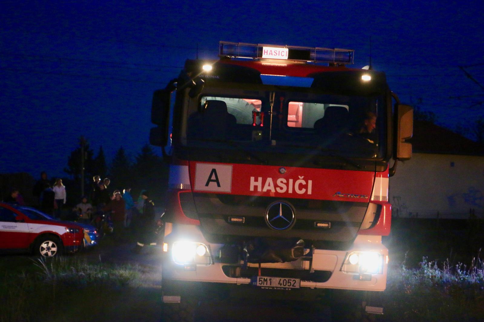 požár balíků slámy Olomouc