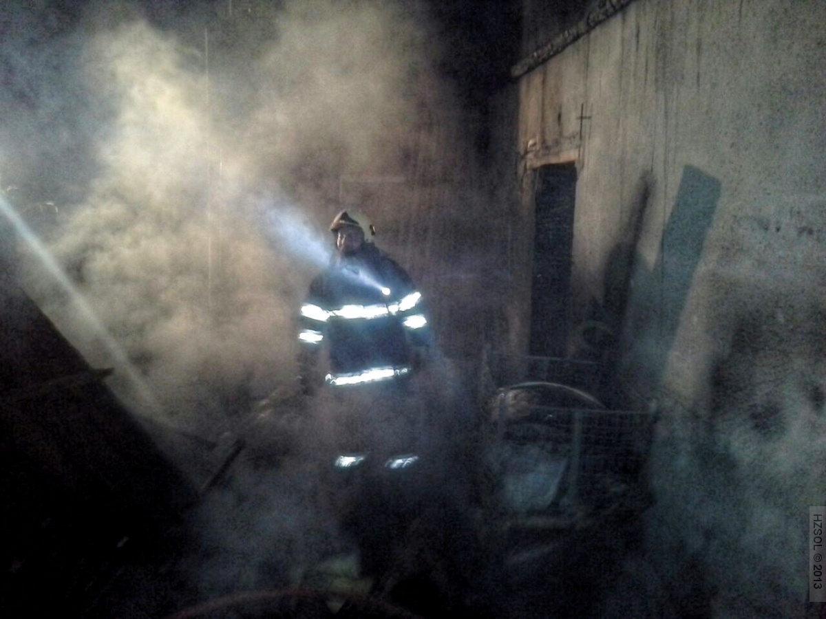 požár dřevěného objektu v Hynčicích