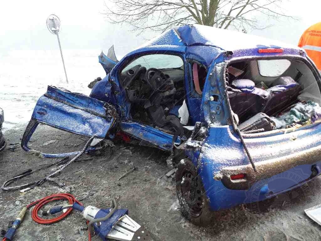 PAK_Dopravní nehoda s tragickými následky u Třebovic_auto, z něhož museli být cestující vyproštěni pomocí hasičů.jpg