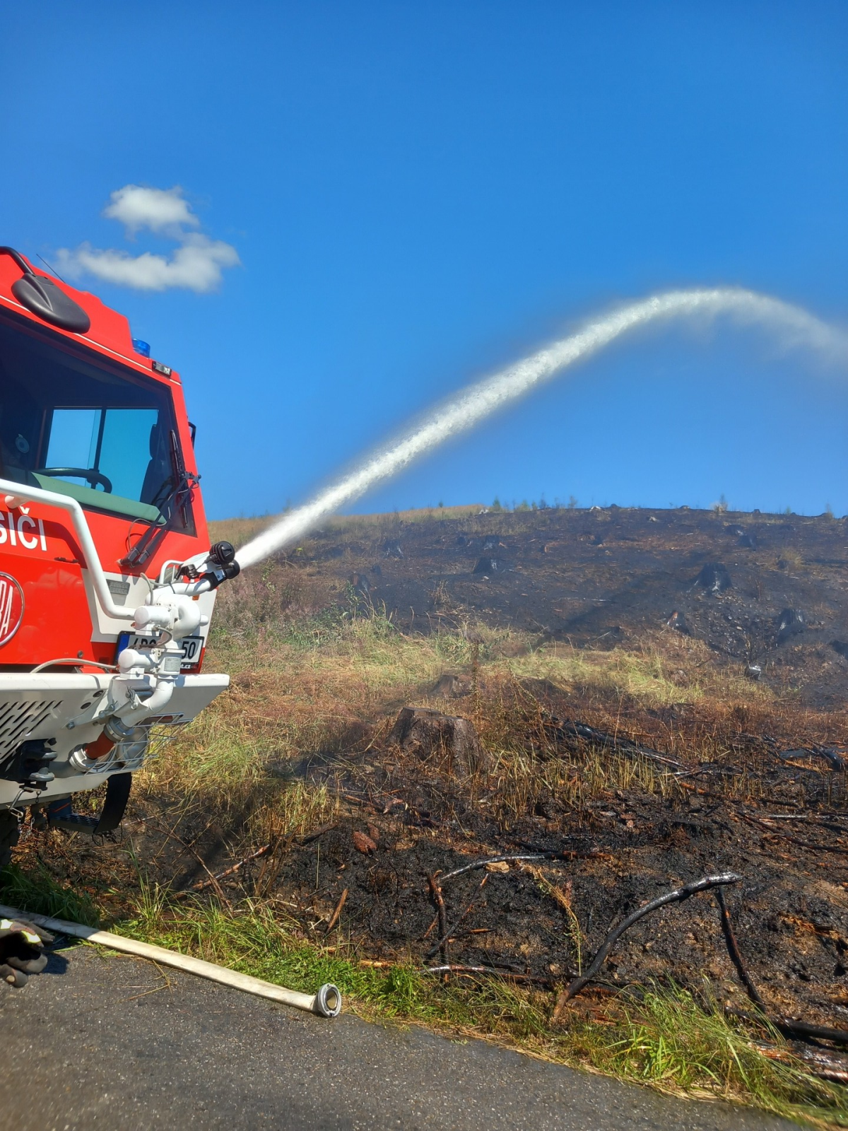 2025-08-19 Požár lesa, Němčice