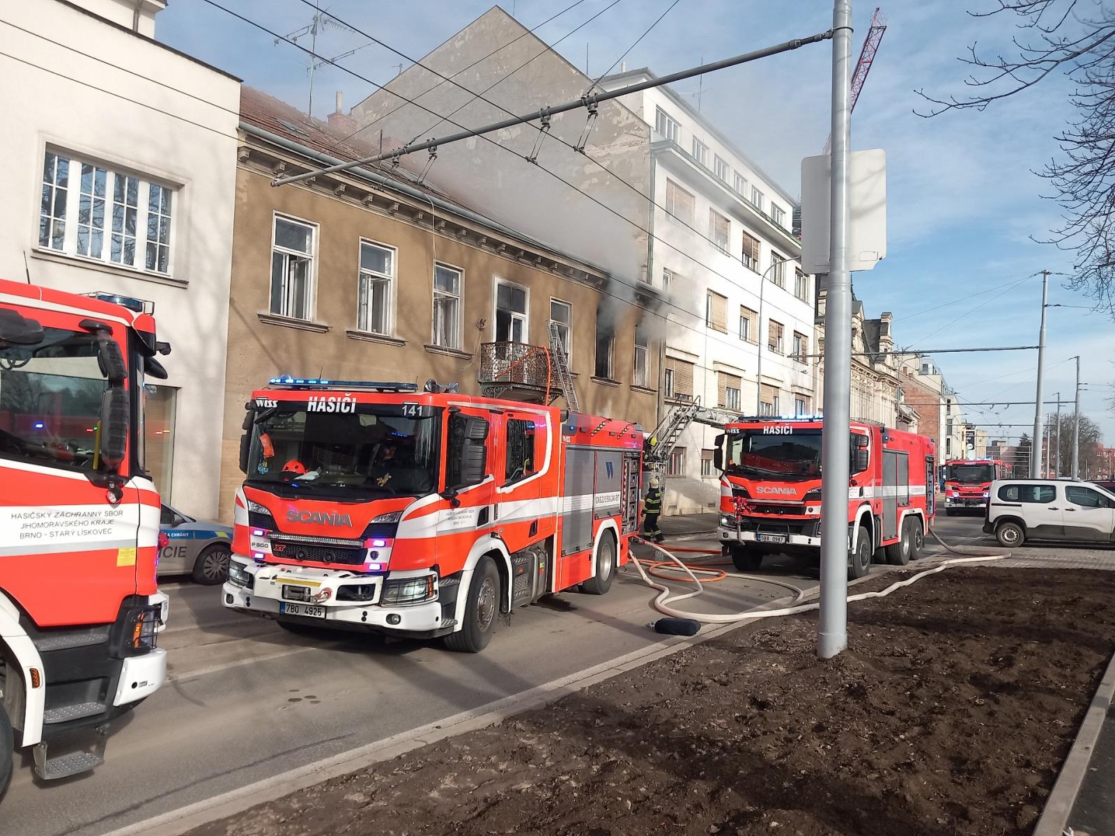 2026-02-20 požár bytu, Brno