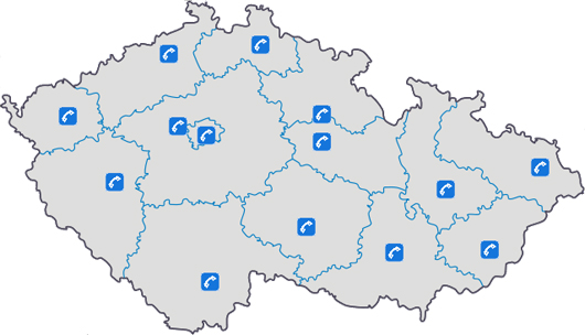 Mapka krajů 