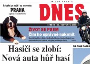 Titulní stránka MF DNES 30. 7. 2008