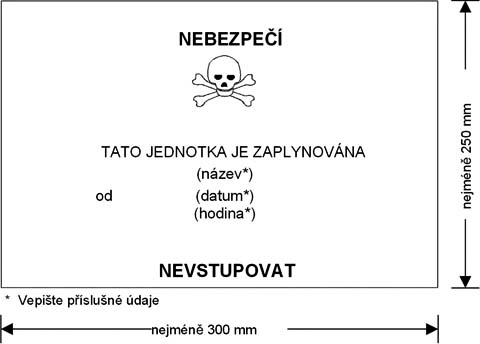 Označení zaplynovaných kontejnerů podle ADR
