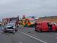 311024-Dvě osobní vozidla po střetu s kamionem na silnici č. 16 u Velvar na Kladensku