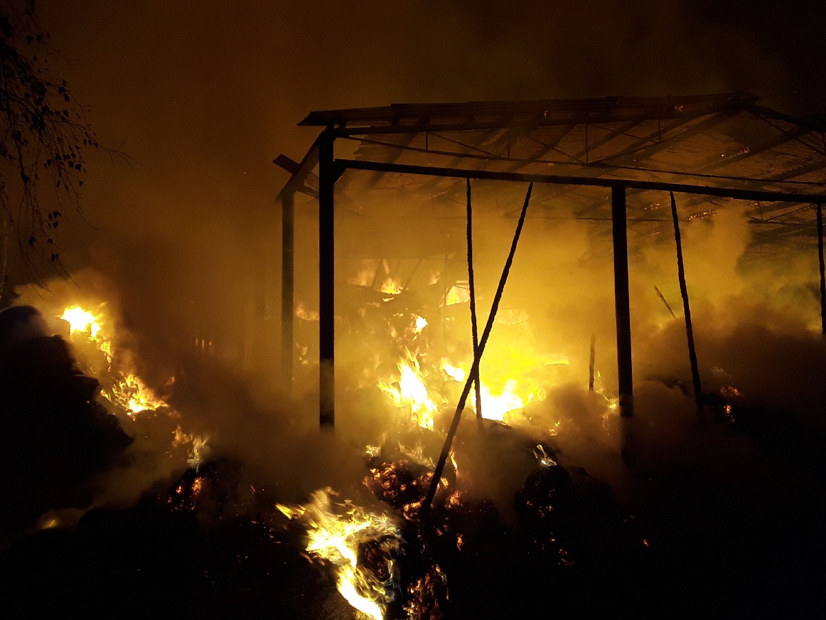Čtyři jednotky hasičů zasahovaly u požáru ocelokolny v Panských Mlýnech