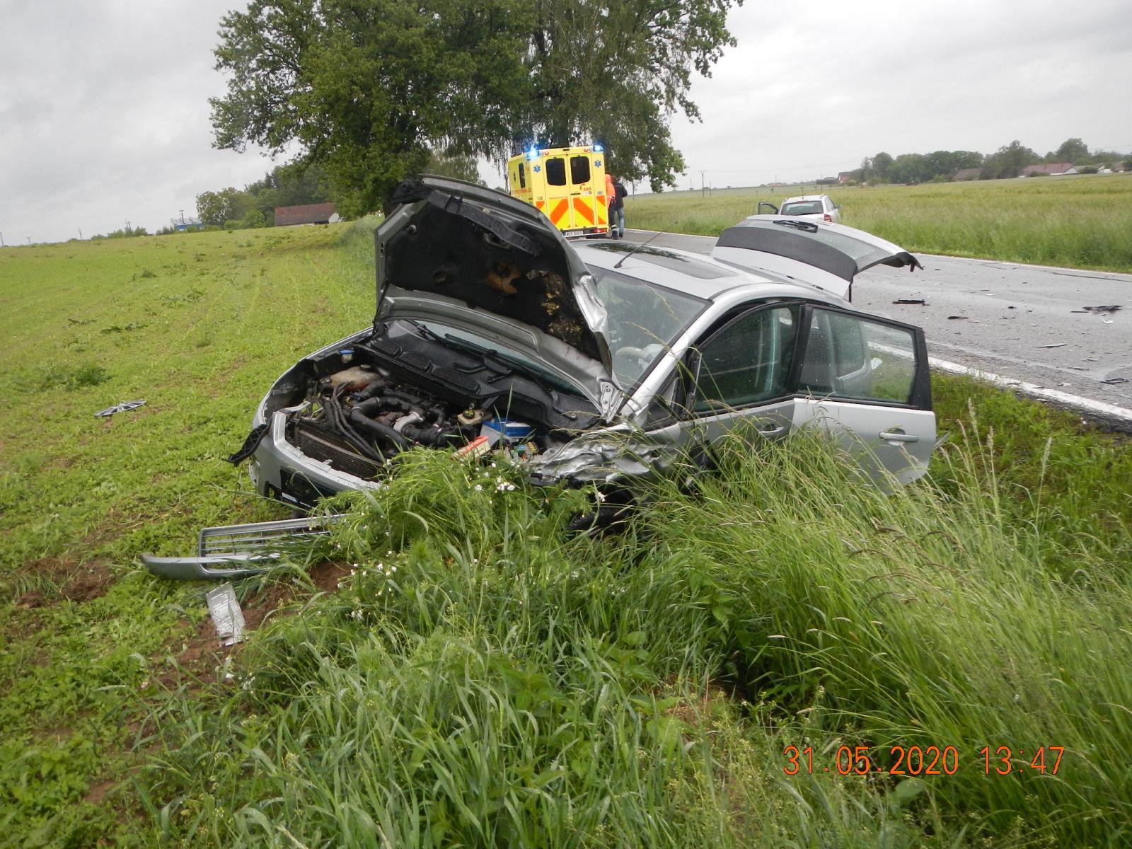 Dopravní nehoda 2 OA, Ohrazení - 31. 5. 2020 (2).JPG
