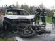 Dopravní nehoda motorky a OA, Nová Bystřice - 14. 4. 2017 (2)