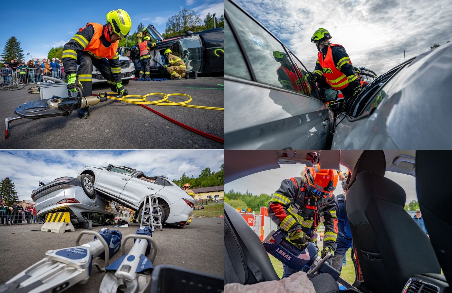 Krajskou soutěž ve vyprošťování u dopravních nehod fotograficky zachytil nprap. Jakub Kozák