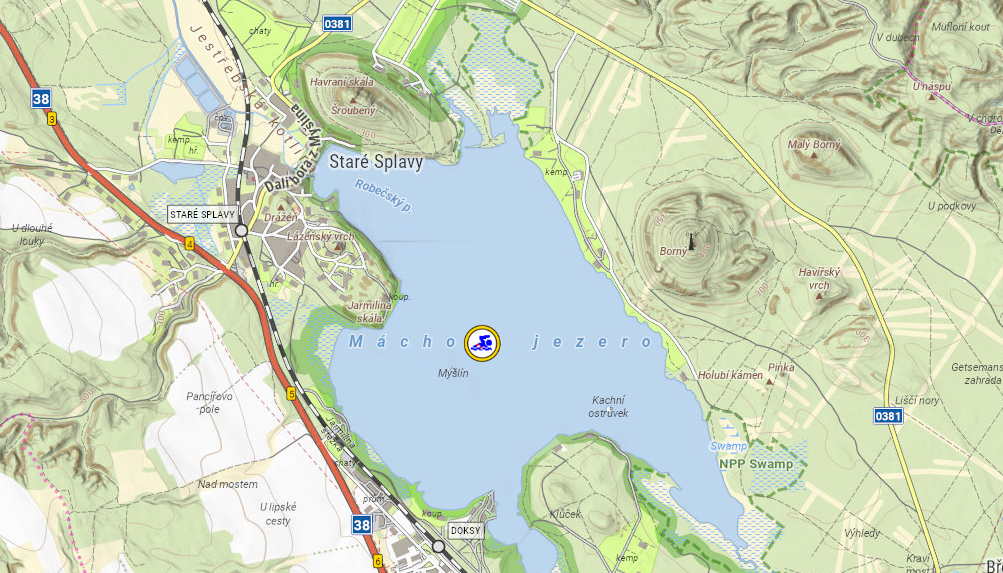 Mapa, orientační místo události