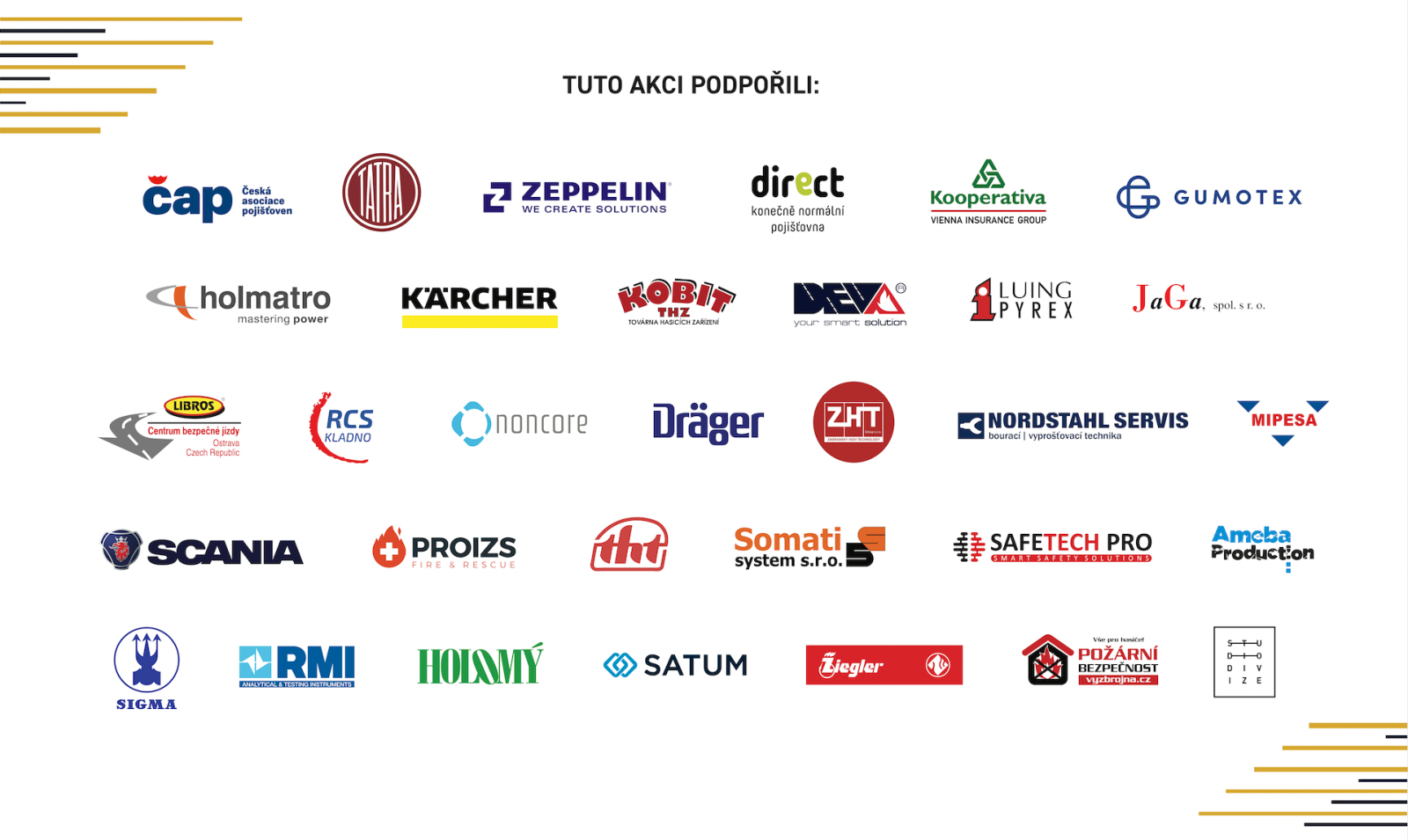 Partneři koncertu pro hasiče