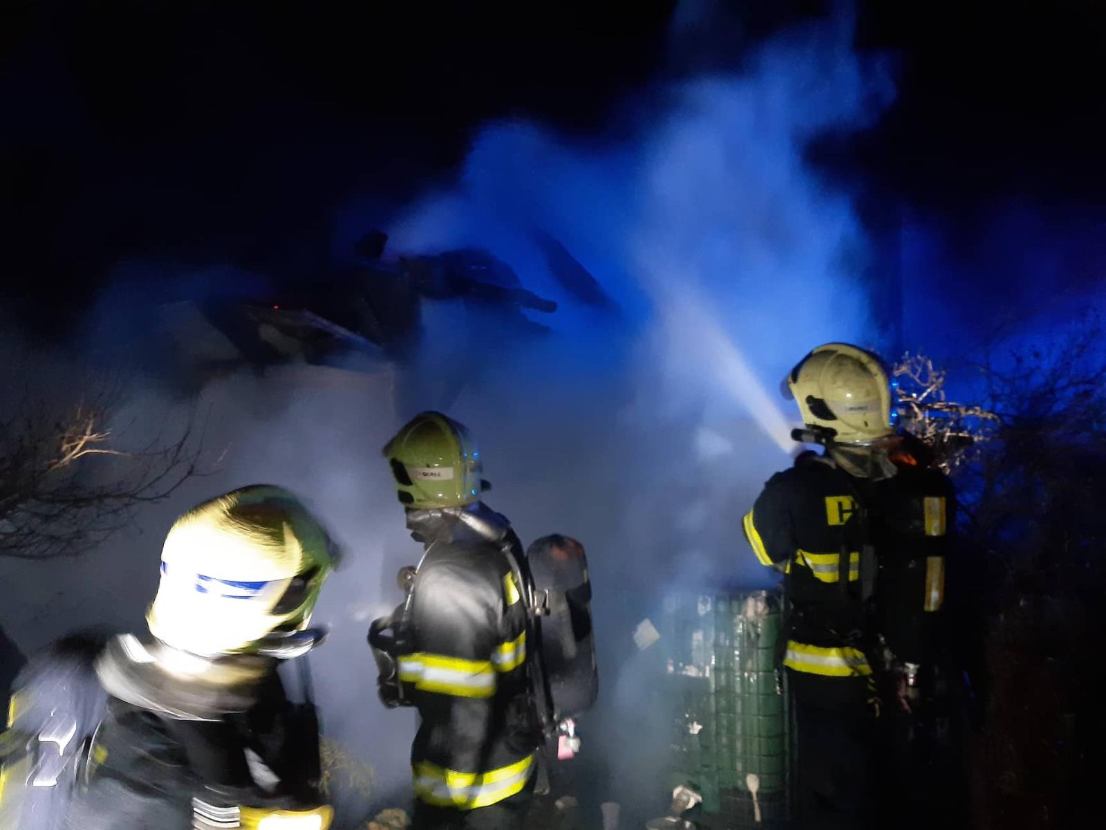 Požár chaty Liberec