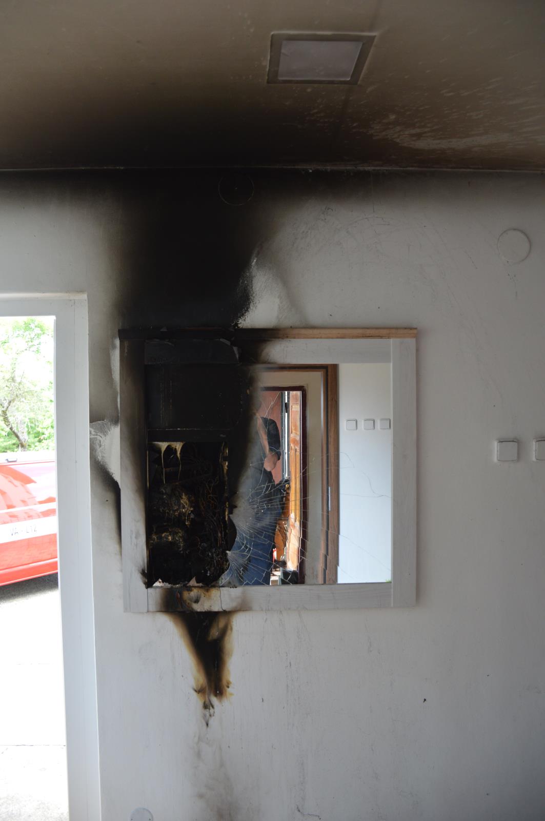 Požár v obci Bystré