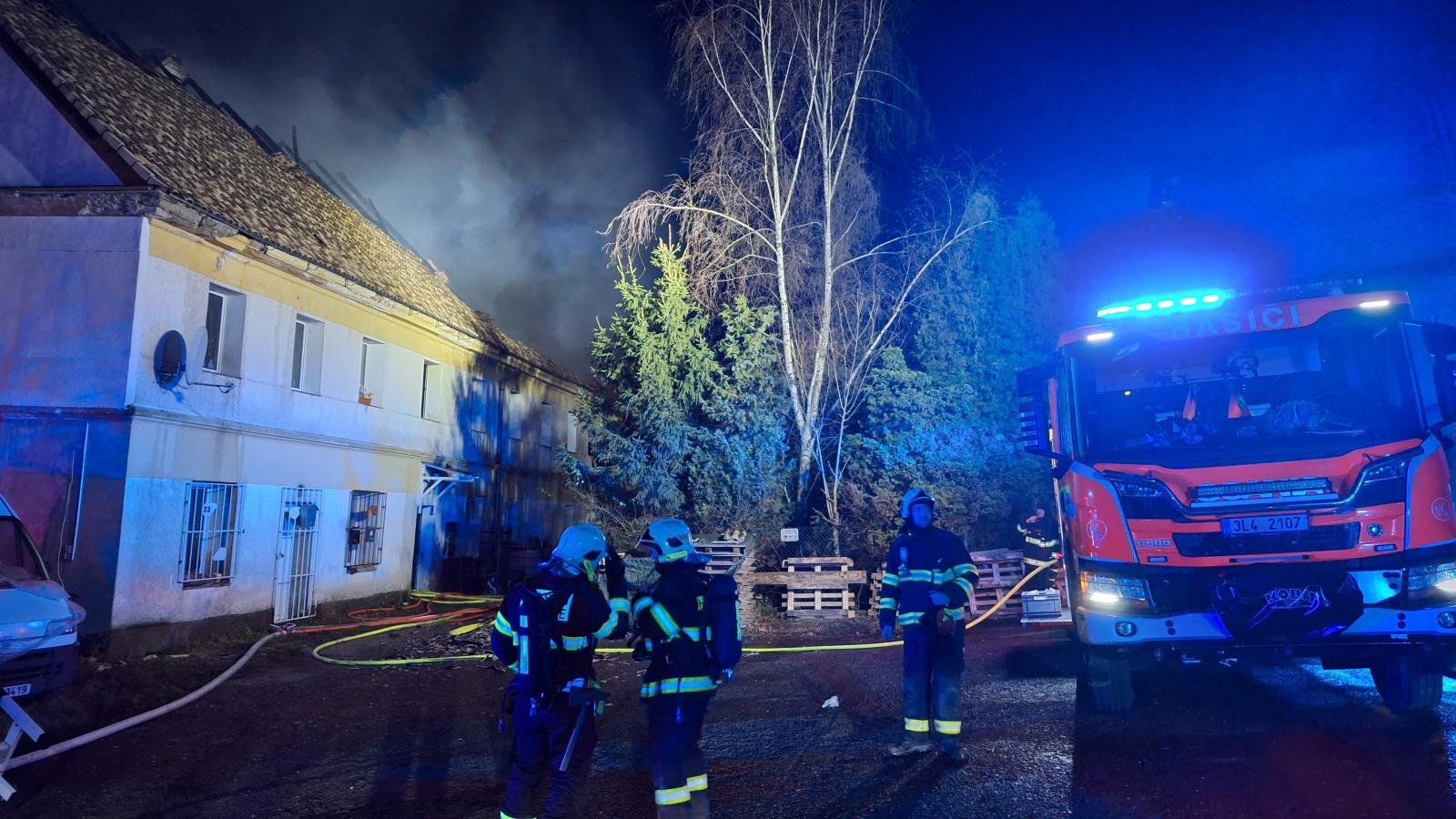 Požár bytového domu