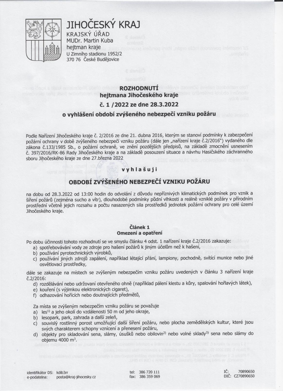 Rozhodnutí hejtmana č. 1_2022_vyhlášení období sucha - 28. 3. 2022 (1).jpeg