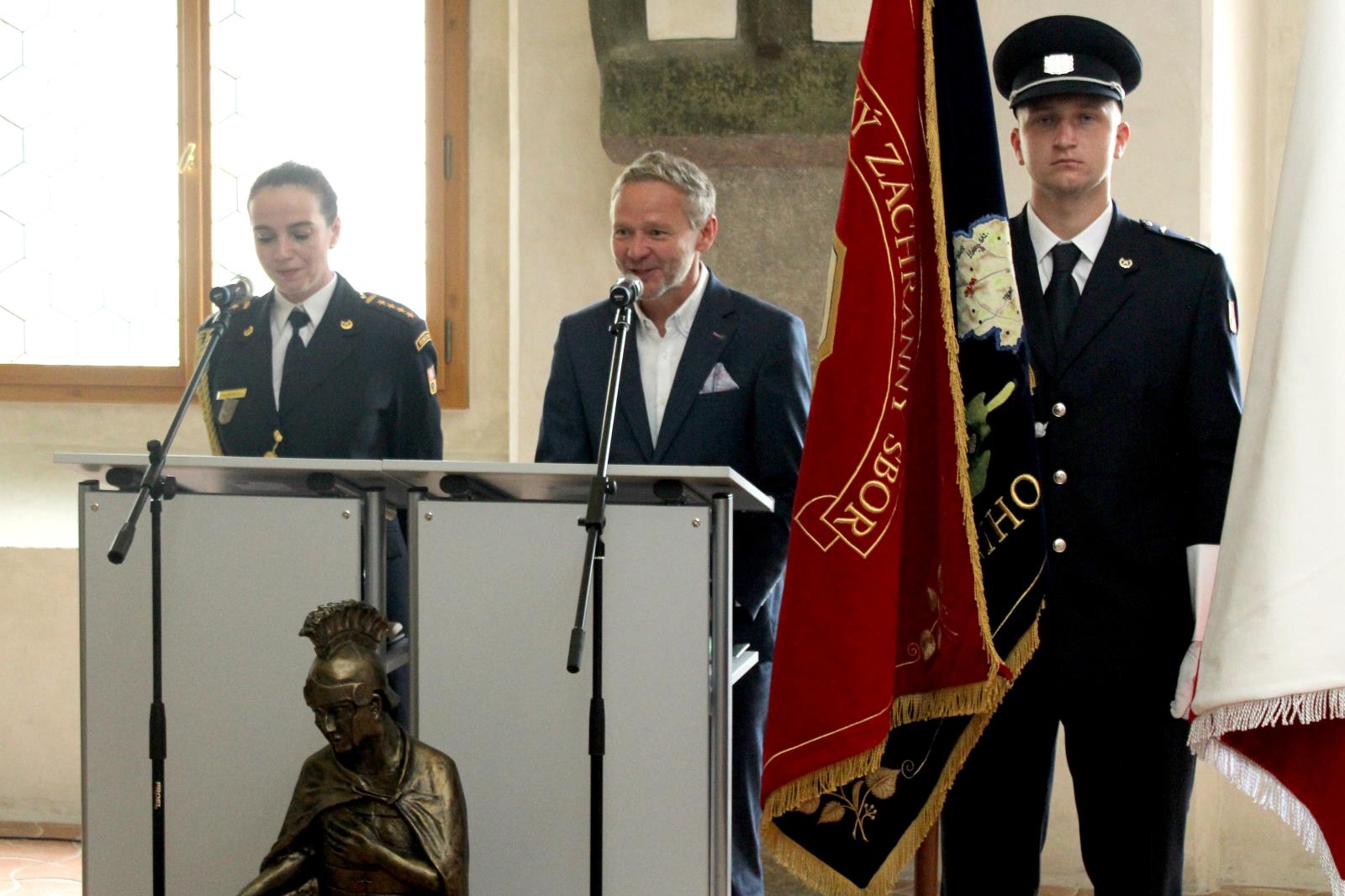 Slavnostní shromáždění u příležitosti 70. výročí vzniku stanice profesionálních hasičů v Jihlavě