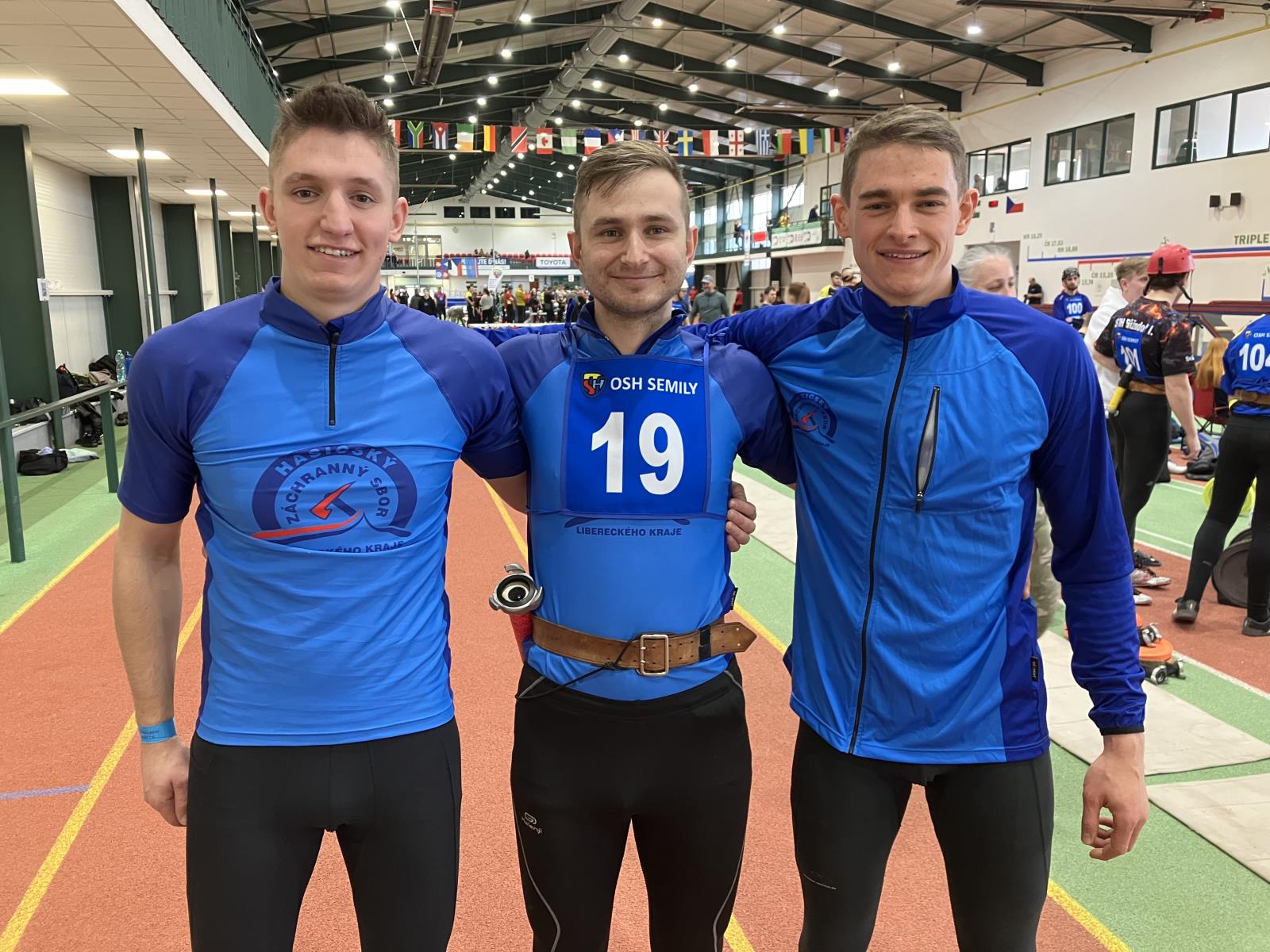  Trojice reprezentantů HZS LBK, příslušníků ze stanice Liberec – nstržm. Jan Žilík, nprap. Matěj Masný a nstržm. Jan Kvapil