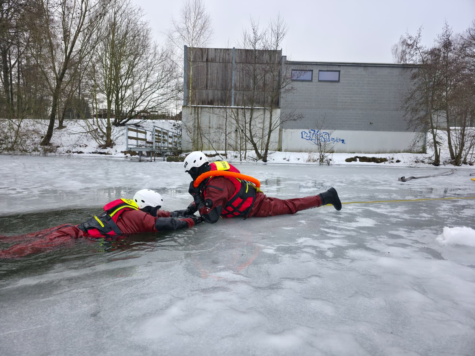Výcvik na zamrzlé vodní hladině, Liberec