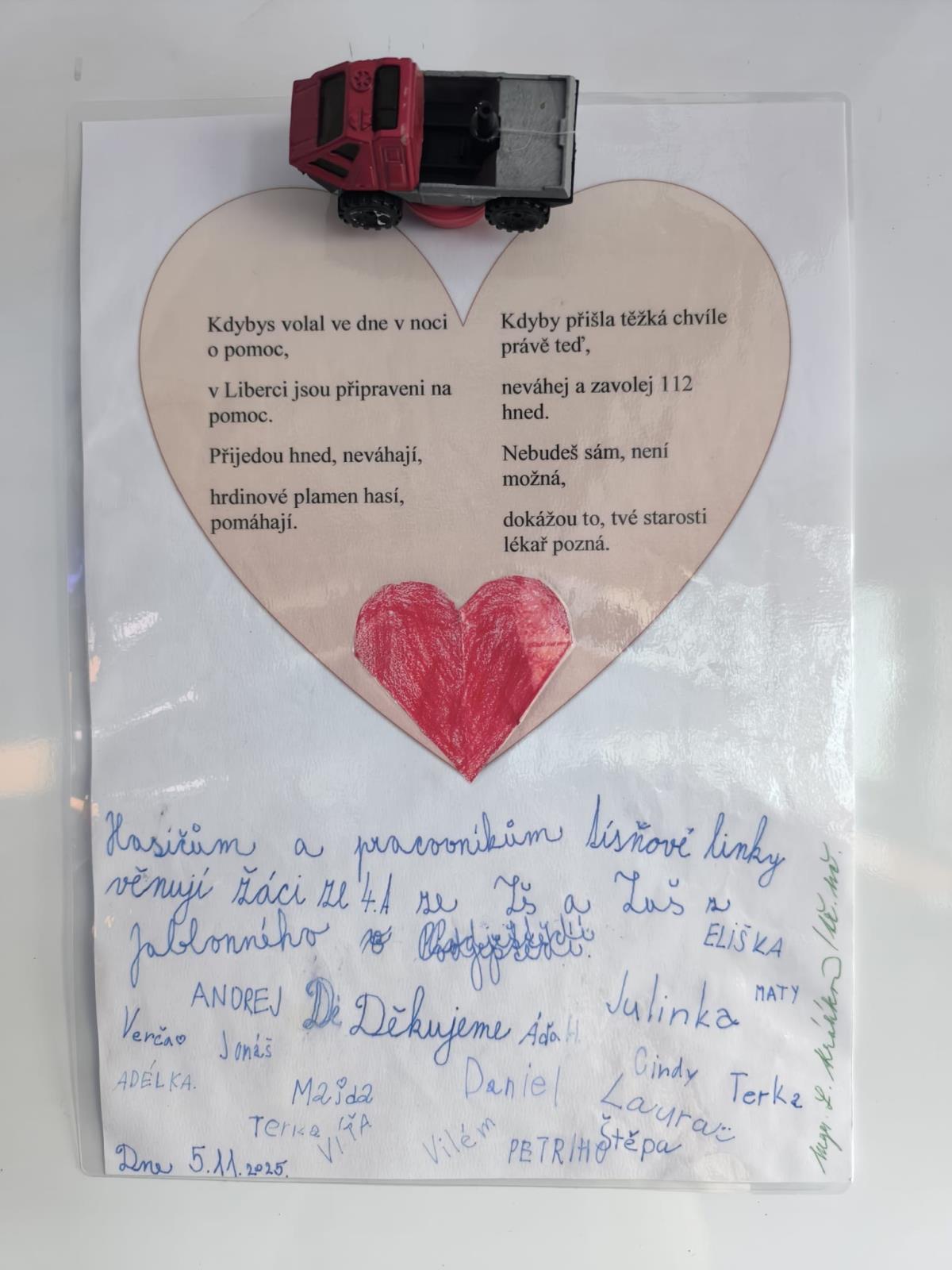 ZŠ Jablonné v Podještědí poděkování