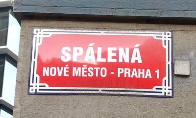 Cedule ulice Spálená