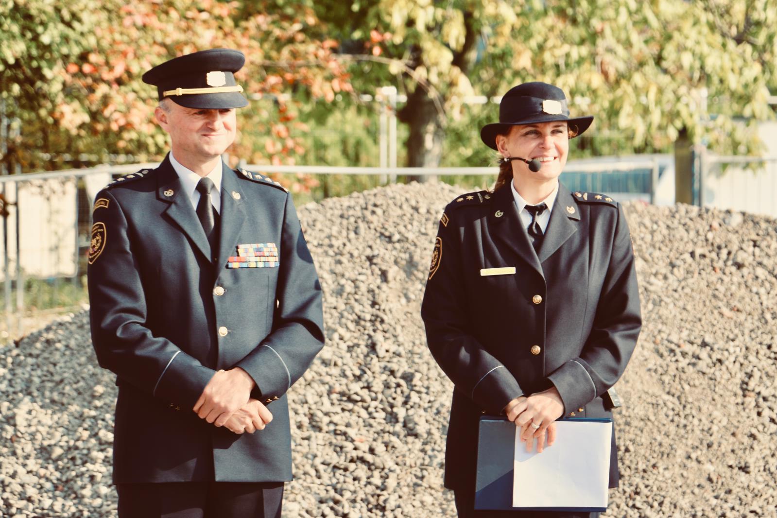 poklepání základního kamene výstavby stanice a územního odboru v Přerově