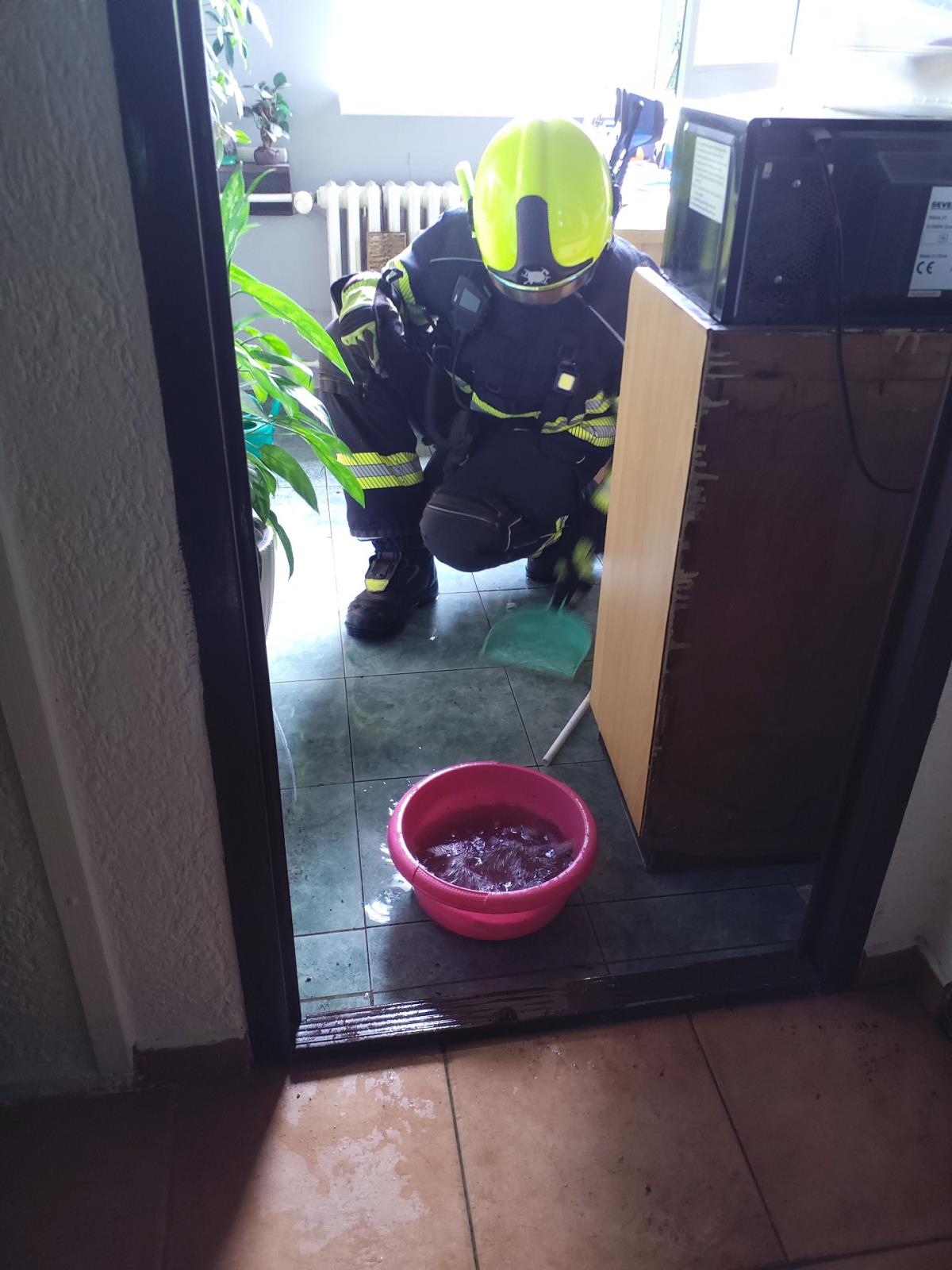 požár bytu v Ústí nad Orlicí