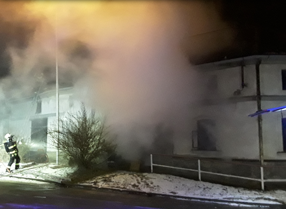 pozar rodinneho domku Vrahovice - 21.1.2022