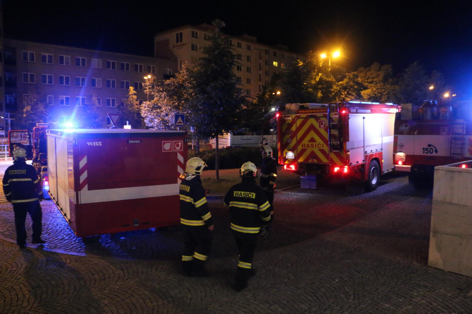 pozar v hotelu Olomouc
