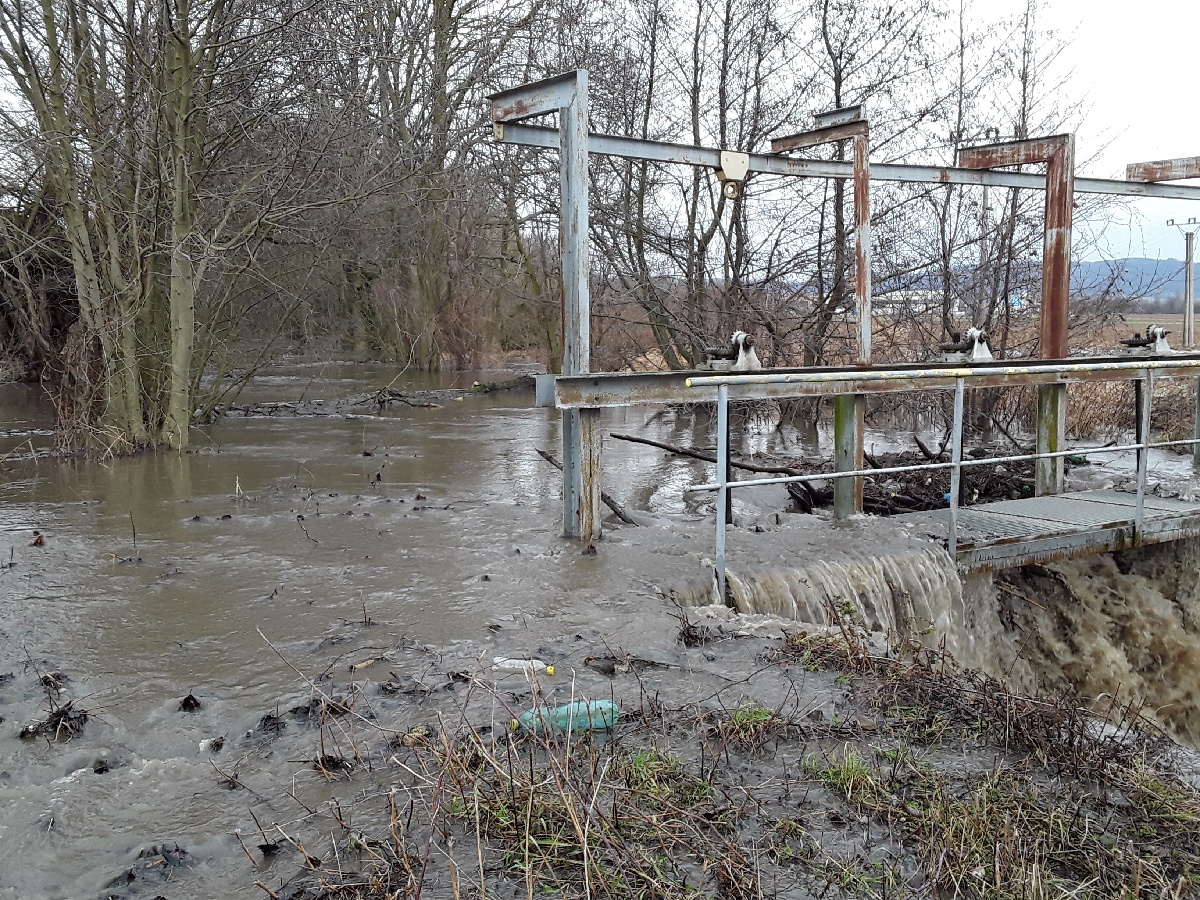 silný vítr a vydatné srážky Olomoucký kraj 4-5_2_2020