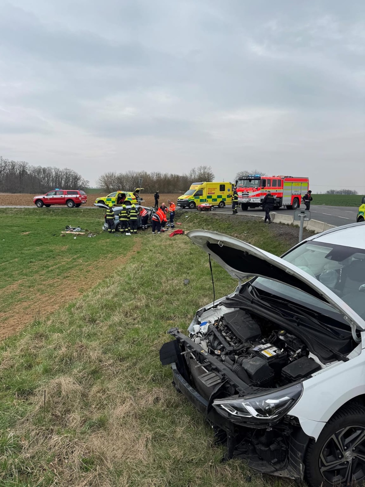 290325-Vyprošťování zraněných osob po nehodě dvou vozidel na silnici č. 16 na odbočce do Nemyslovic na Mladoboleslavsku.jpeg