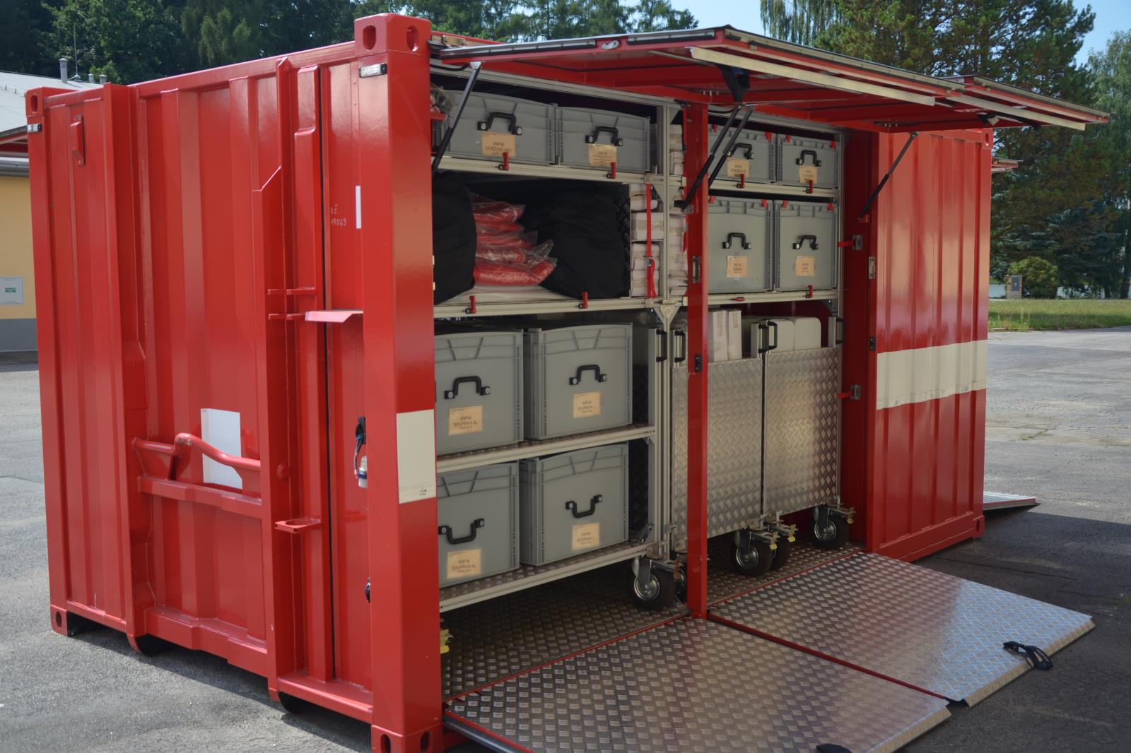 Kontejner nouzového přežití se soupravou k následnému použití (KNP-M)