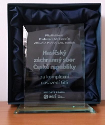 Cena ARCDATA pro GIS HZS ČR
