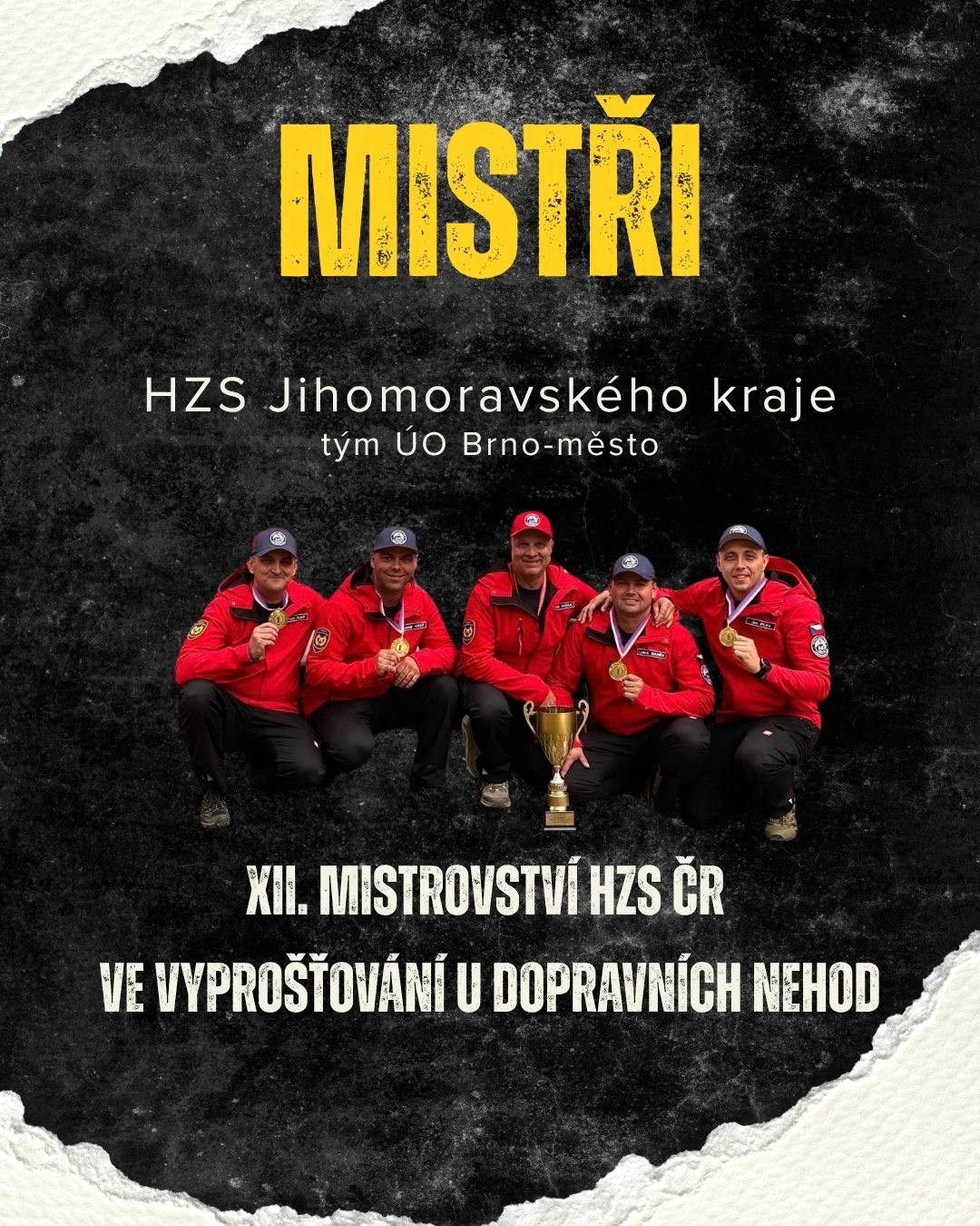 Jihomoravští hasiči jsou mistry ČR ve vyprošťování