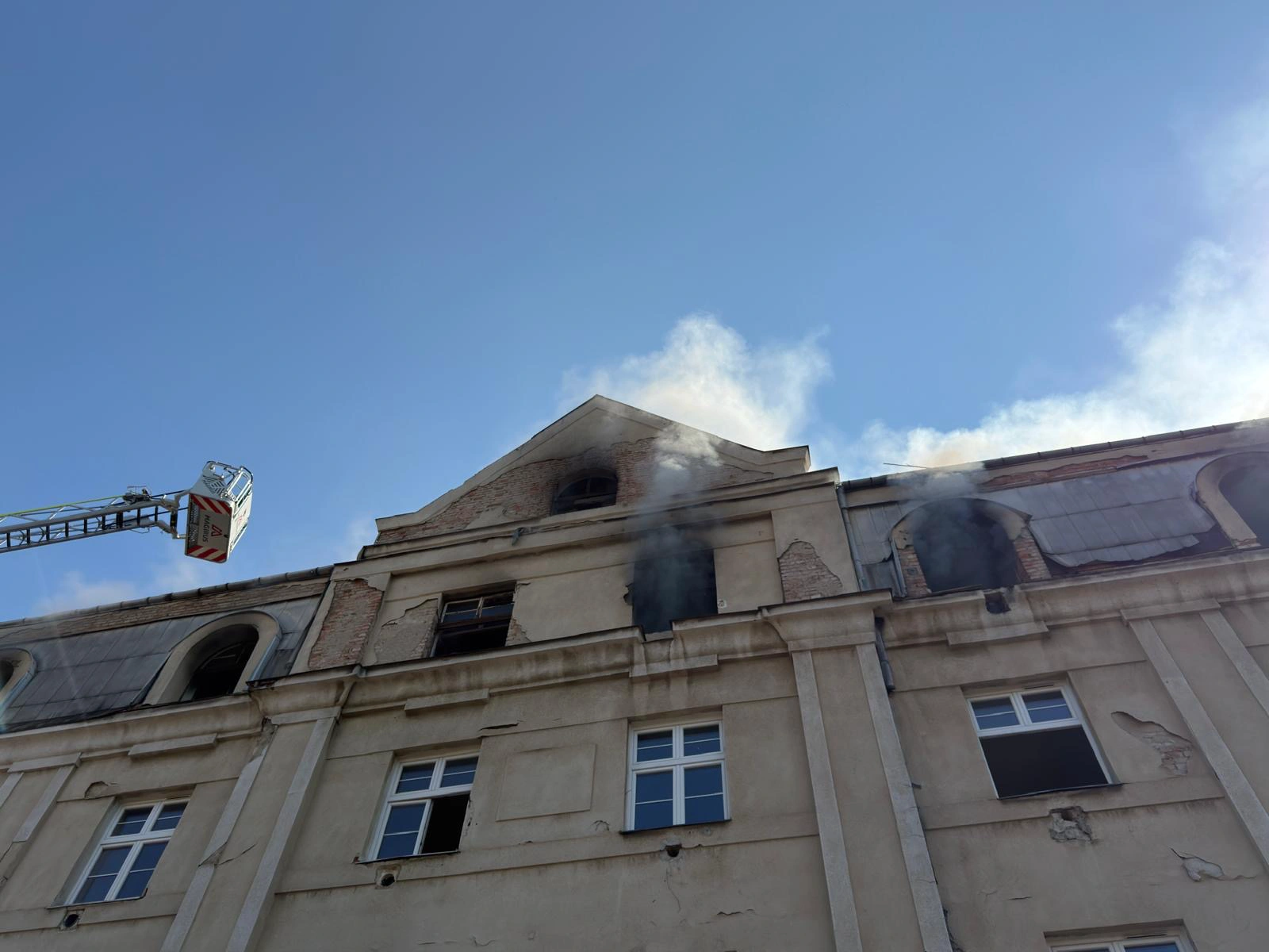 Požár domu v Ústí nad Labem