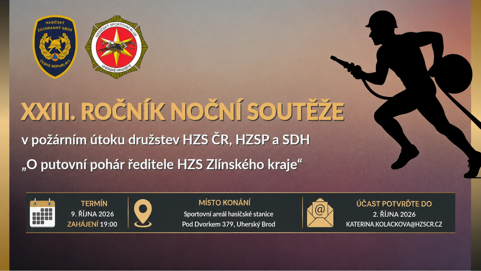 V PÁTEK SE V UHERSKÉM BRODĚ ROZHOŘÍ NOČNÍ HASIČSKÝ SOUBOJ! Přijďte fandit!